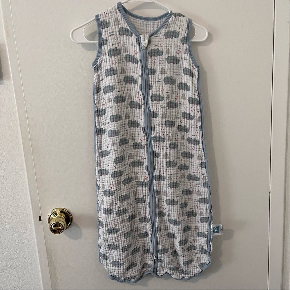 Tado Muslin Sleeping Sack XL 39" Rhino Cloud Organic Swaddle Wearable Blanket